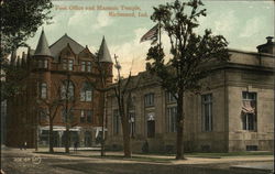 Post Office and Masonic Temple Richmond, IN Postcard Postcard Postcard