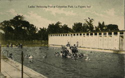 Ladies' Swimming Pool at Columbian Park LaFayette, IN Postcard Postcard Postcard