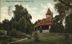 Chapel, Oak Hill Cemetery Evansville, IN Postcard Postcard Postcard
