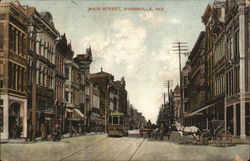 Main Street Evansville, IN Postcard Postcard Postcard