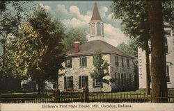 Indiana's First State House, 1811 Postcard