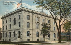 U.S. Post Office Green Bay, WI Postcard Postcard Postcard