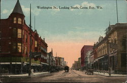 Washington St., Looking South Green Bay, WI Postcard Postcard Postcard