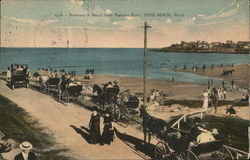 Driveway and Beach from Wahnita Hotel York Beach, ME Postcard Postcard Postcard