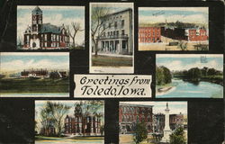 Greetings Toledo, IA Postcard Postcard Postcard