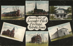 Souvenir of Leander Clark College Toledo, IA Postcard Postcard Postcard