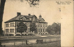 High School Building West Union, IA Postcard Postcard Postcard