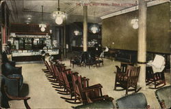 The Lobby, West Hotel Postcard