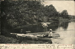 Fishing at Crystal Lake Postcard