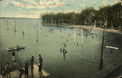 Bathers From Kursaal, Lake Manawa Council Bluffs, IA Postcard Postcard Postcard