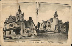 First M.E. Church First Congregational Church Clear Lake, IA Postcard Postcard Postcard