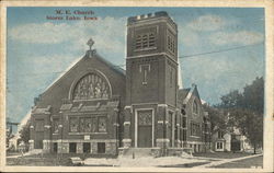 M. E. Church Storm Lake, IA Postcard Postcard Postcard