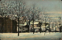 Winter Scene on South Street Postcard