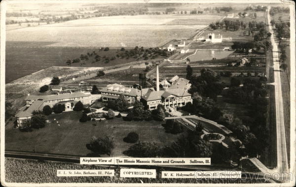 Airplane View of The Illinois Masonic Home and Grounds Sullivan