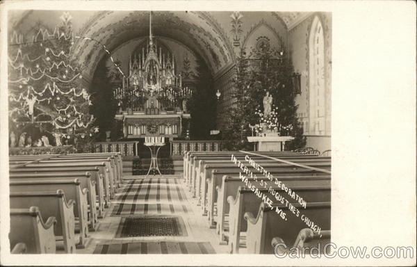 Christmas Decoration, Interior, St. Augustine's Church Wausaukee Wisconsin