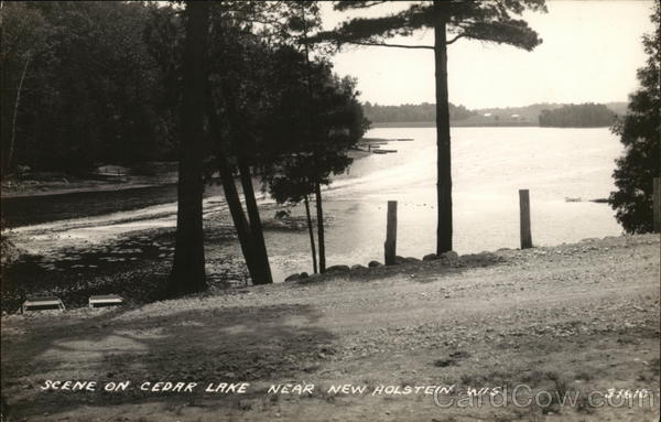 Scene on Cedar Lake Near New Holstein Wis Wisconsin