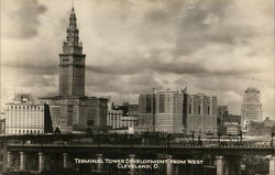 Terminal Tower Development from West Cleveland, OH Postcard Postcard Postcard