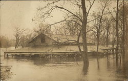 Flooding Scene Homer, IL Postcard Postcard Postcard