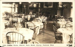 Dining Room, Glacier Park Hotel, Glacier National park Postcard Postcard Postcard