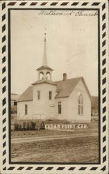 Methodist Church Cedar Point, KS Postcard Postcard Postcard