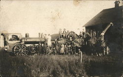 Threshing Rig Postcard