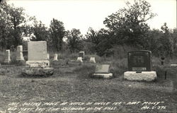 Last Resting Place at Notch of Uncle Ike, Aunt Molly, Old Mike and the Shepherd of the Hills Missouri Postcard Postcard Postcard