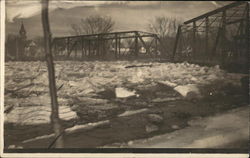 Ice Clogged River Postcard