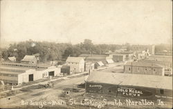 Birdseye - Main Street Looking South Marathon, IA Postcard Postcard Postcard