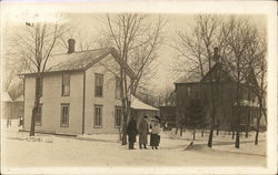 Snapshot of People & Residence Postcard