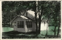 Cottage #12 Leonard Johnson's Fish Lake Resort Postcard