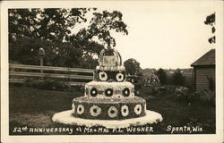 52nd Anniversary of Mr. & Mrs. P.L. Wegner Postcard