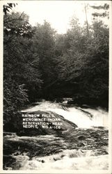 Rainbow Falls, Menominee Indian Reservation Postcard