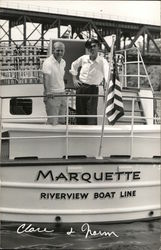 Clare & Norm of the Marquette, Riverview Boat Line Postcard