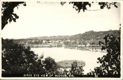 Birds Eye View of Town Postcard