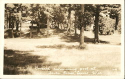 Covered Swimming Pool At "Seven Pines" Postcard
