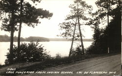 Lake Pokegama from Indian School Lac du Flambeau, WI Postcard Postcard Postcard