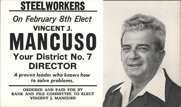 Steelworks Elect Vincent J. Mancuso, Dist. 7 Director