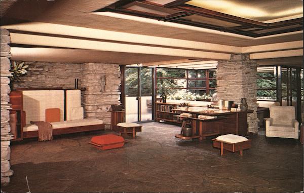 Fallingwater Living Room Mill Run Pennsylvania W. Galen Barton
