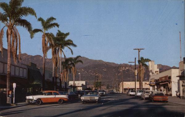 Looking Northeast up Linden Avenue Carpinteria California