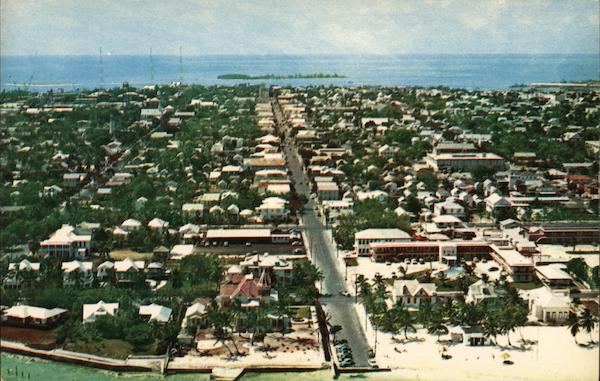Aerial View of Town Key West Florida