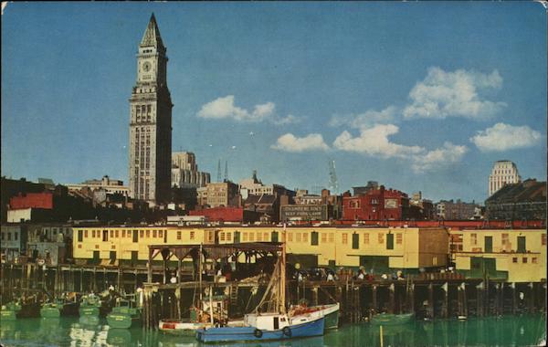 Downtown Skyline and Customs House Tower Boston Massachusetts