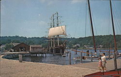 Joseph Conrad Ship Mystic Seaport, CT Postcard Postcard Postcard