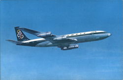 Olympic Airways Boeing 707-320 Super Fan Jet Aircraft Postcard Postcard Postcard
