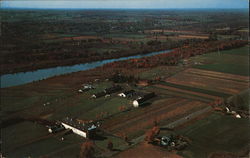 Aerial View of Farm Postcard