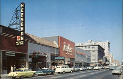 K Street Near 10th Street Business District Postcard