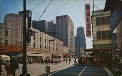 Looking South along Third Avenue at Pike Street Seattle, WA Postcard Postcard Postcard