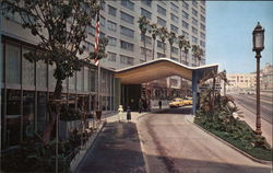 Entrance, Statler Hotel Postcard