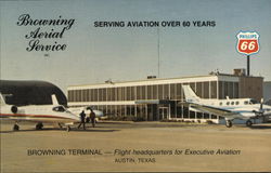 Browning Aerial Service, Municipal Airport Austin, TX Postcard Postcard Postcard