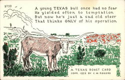 A Texas Boast Card by C.M Rogers Postcard