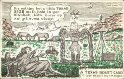 A Texas Boast Card by C.M Rogers Postcard